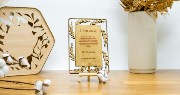 Cadre bois feuilles volantes – Image 5