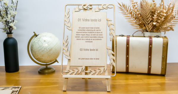 Cadre bois feuilles volantes – Image 7